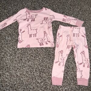 Carter's Pink Llama Pajama Set